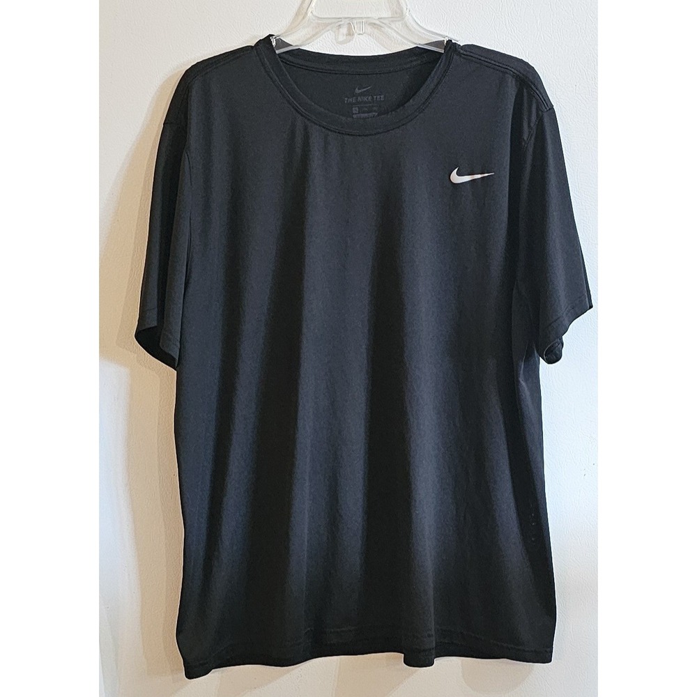 Nike Dri-FIT Running XXL Black Crew Neck Short‎ Sleeve Men's T-Shirt Activewear
